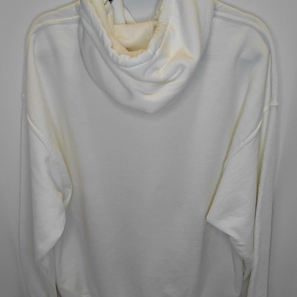 Gildan White Hoodie with Cool Design Size XL - Picture 4 of 7